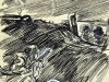 Рисунок. «Разведчики Осокин и Кузнецов на задании» 1943 г. Царевич И.В.