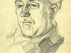Рисунок. «Красноармеец Якутин Ф.К.». 1941-1942 гг. Царевич И.В.