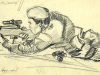 Рисунок. «Снайпер Арукляков». 1941 г. Царевич И.В.