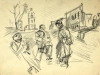 Рисунок. «Разоренный город». 1941-1943 гг. Царевич И.В.