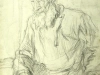 Рисунок. «Участник войны 1914 г. и гражданской войны Гурков Т.Е. 80 лет». 1942 г. Царевич И.В.